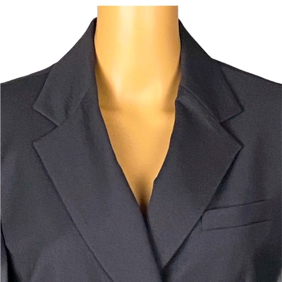EVAN PICONE Vintage dark grey/black 100% Wool double-breasted blazer. Size 8.EUC - Picture 2 of 8